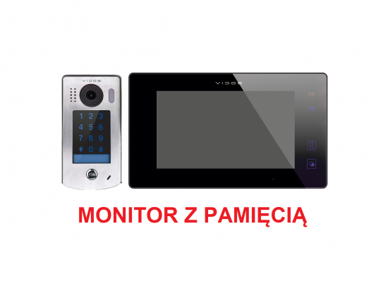Zestaw Monitor wideodomofonu Vidos M1021B + Stacja Bramowa wideodomofonu S1301D