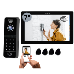 5TECH | wideodomofon - stacja bramowa + monitor (czarny/biały) - VERUS One(W)/84207 / One(B)/84207 7" | WiFi