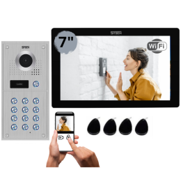 5TECH | wideodomofon - stacja bramowa + monitor (czarny/biały) - VERUS One(W)/84222 / One(B)/84222 7" | WiFi